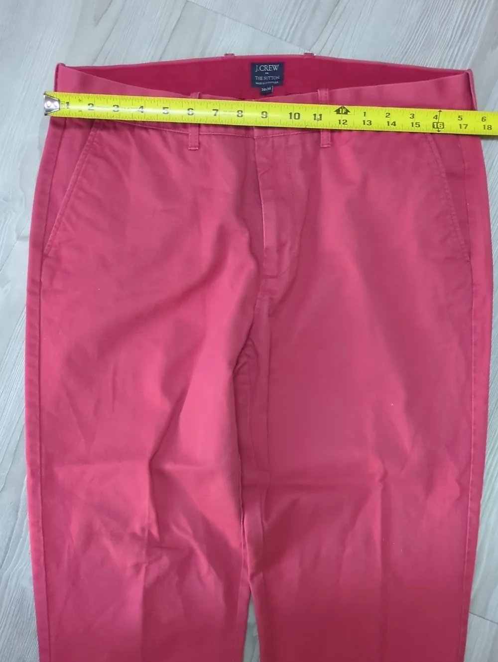 J.Crew The Sutton Chino Pants Mens 34x34 Raspberry Pink Red 100% Cotton Preppy
